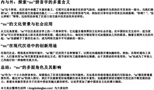 ne的拼音字