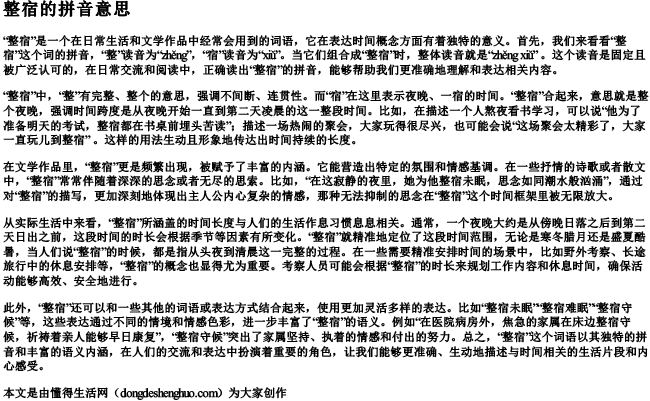 整宿的拼音意思.docx免费下载(word版可打印)