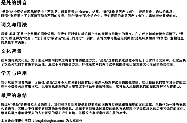 是处的拼音.docx免费下载(word版可打印)