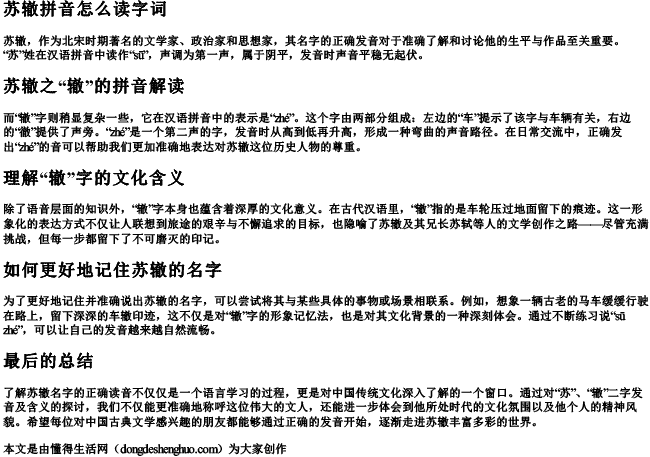 苏辙拼音怎么读字词.docx免费下载(word版可打印)